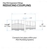 Poly Pex-A Expansion Coupling 1-1/4" x 1" F1960 Poly-Alloy Fitting,