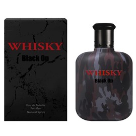 WHISKY BLACK OP Eau de Toilette for Men – Bold and Mysterious Scent with Apple, Pepper and Patchouli – For the Fearless Man – Camouflage Bottle – Made in France by EVAFLORPARIS – 3.4 Fl Oz
