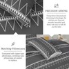 Dark Grey Comforter Set King, Reversible Gray Boho Triangle Bedding