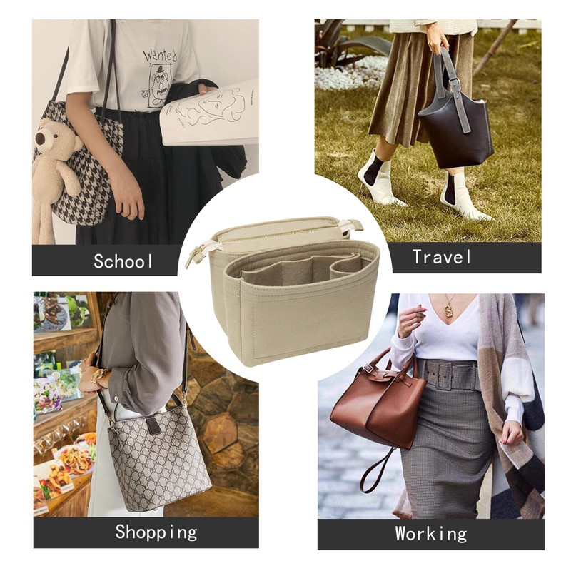Soyizom Felt Bag Organizer Insert Bag in Bag for Tote