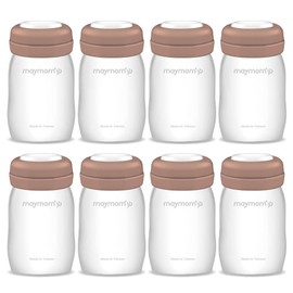 Maymom - Botella de almacenamiento de leche materna de cuello ancho, 5 onzas; disco SureSeal remarcable. Compatible con Spectra S2 Spectra S1 9 Plus
