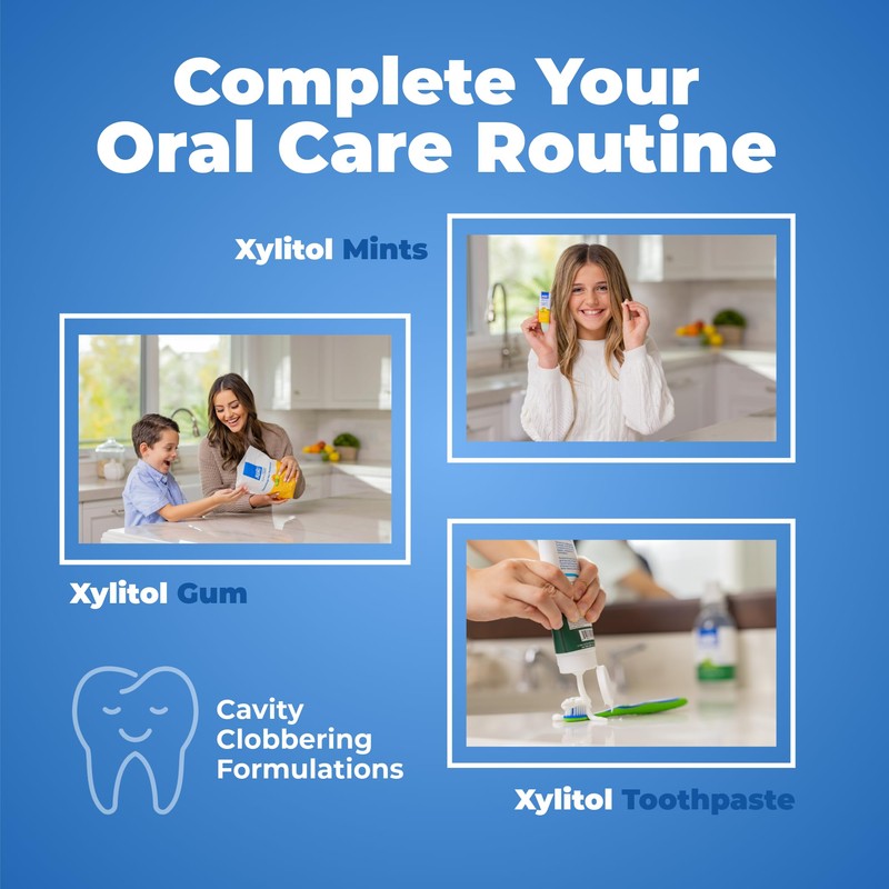 Epic Dental Xylitol Fluoride Toothpaste for Adults - SLS-Free Spearmint