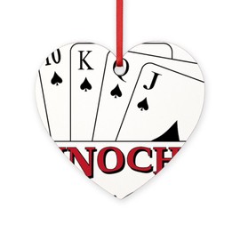 CafePress Pinochle Amzone? 3.25" x 3" Wood Heart Ornament