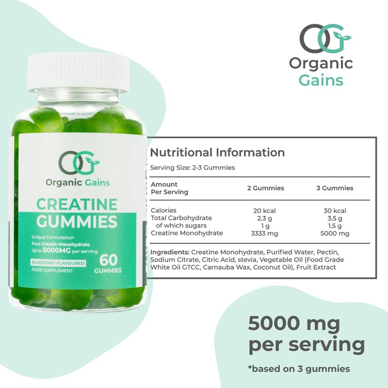 OG Creatine Monohydrate Gummies 5000mg for Men & Women -