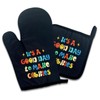Funny Oven Mitts and Pot Holders Set,It's A Great Day