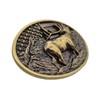 Western Wildlife Outdoor Elk American Flag Belt Buckle