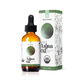 River Cosmetics Organic Cold Pressed Argan Oil for Hair Care, Skin Care, and More, USDA Certified Organic 100% Pure Argan Oil, Hexane Free, 2 Fl Oz.