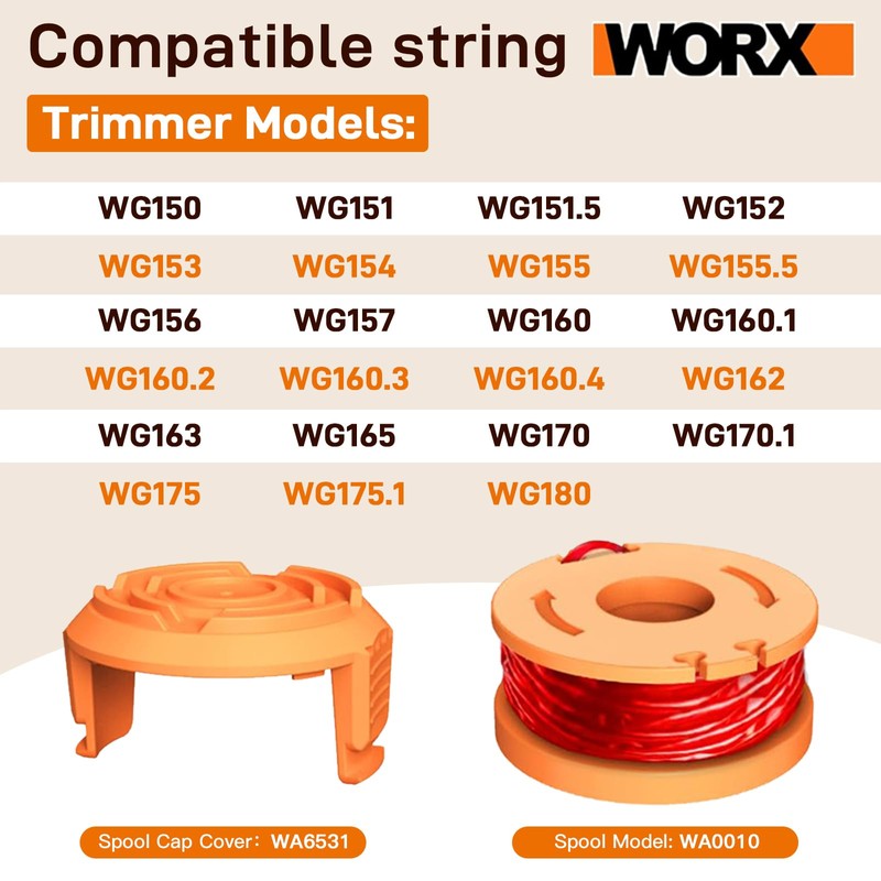 Cilivo 14Pack WA0010 WA0004 Replacement String Trimmer Spool Compatible with
