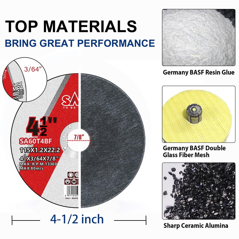 SALI 50 Pack Cut Off Wheel 4 1/2 Inch Cutting