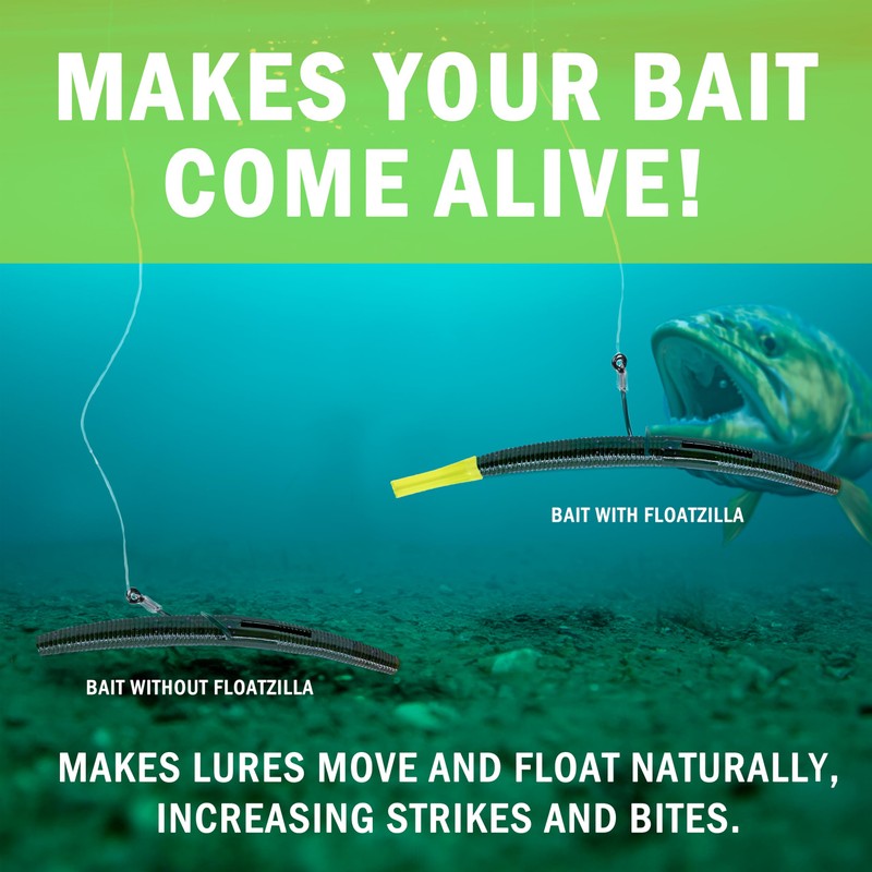 Floatzilla Soft Lure Float Accessories - Small Fire Tail Green