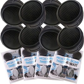 AUDIOBANK 4 Pairs 1600W Total Power Super High Frequency Mini Dome 1 Inch Car Tweeters 4X