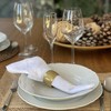 Individual Golden Napkin Rings with Geometric Patterns - Set of