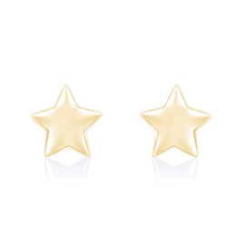Star Stud Fashion Earrings In 14K Yellow Gold Over Sterling Silver