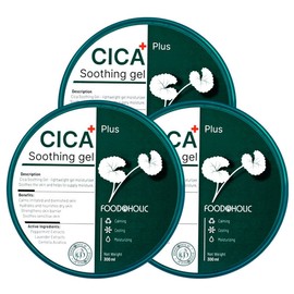 (1+1+1) Foodaholic Cica Soothing Gel 300ml / Cooling, soothing soothing gel cream containing centella asiatica extract / (1+1+1)푸드어홀릭 시카 수딩젤 300ml 병풀추출물 함유 쿨링 진정 수딩겔 크림
