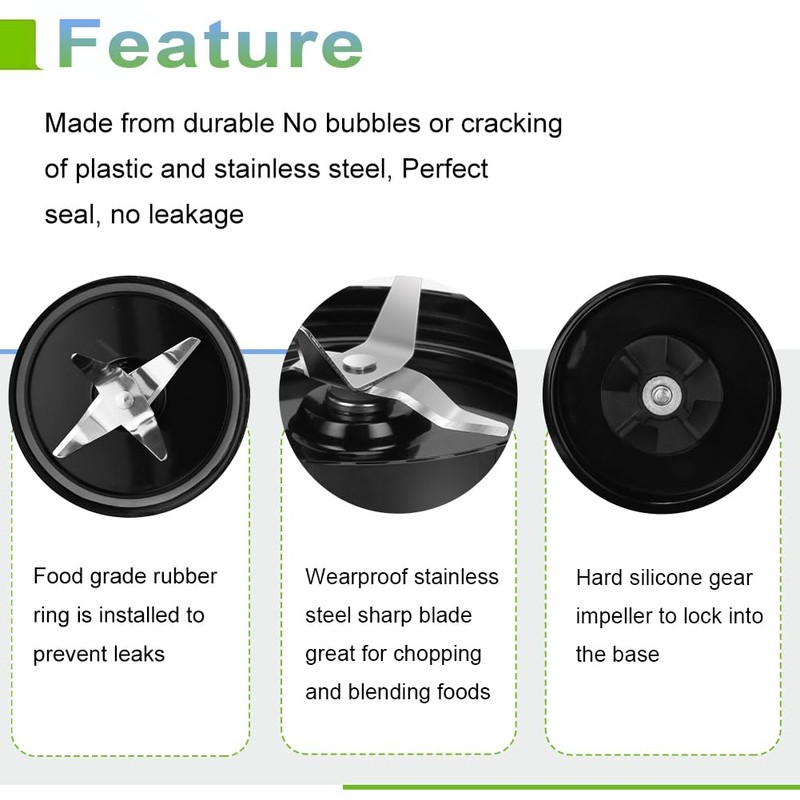 Replacement Cross Blade + 16oz Cup Set for Magic Bullet,