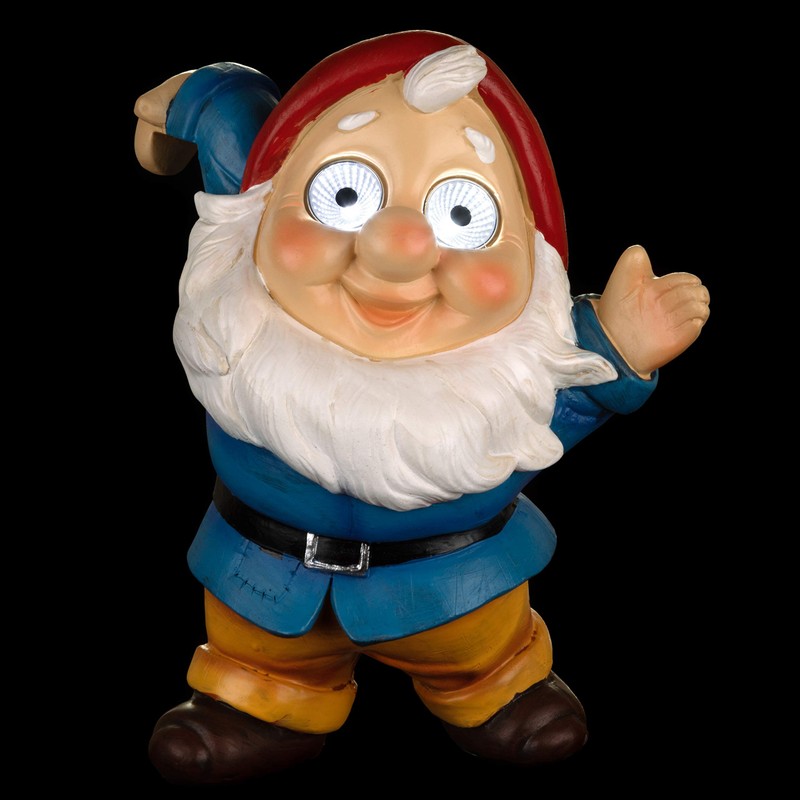 Blazin' Outdoor Garden Decorations Gnome | Solar Patio Decoraciones -