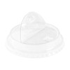 Karat C-KDL626-HH 98mm PET Dome Lids - Half Moon Flip