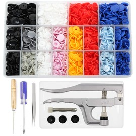372 Sets KAM Snaps and Snap Pliers Set, BetterJonny T3 T5 T8 Multi-Size KAM Starter Fasteners Kit Plastic Snaps No-Sew Buttons for Crafts Doll Clothing Diaper Bibs Size 16 20 24