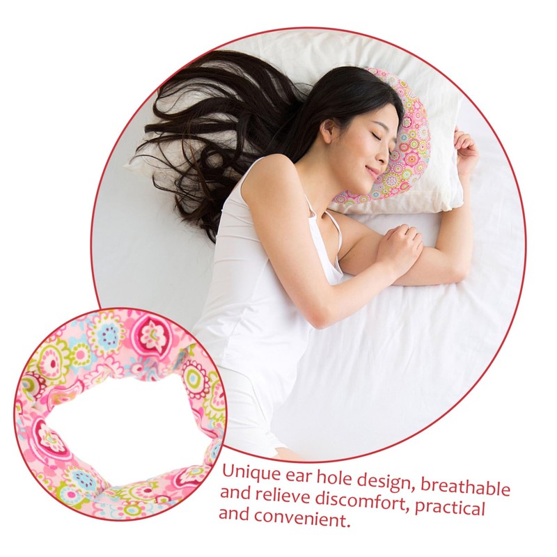 IWOWHERO Ergonomic Pillow Ear Pillow Piercing Protection Donut Pillow for