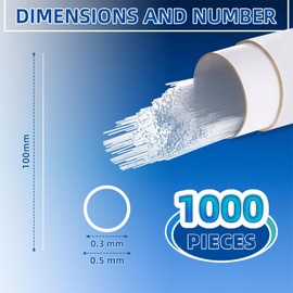 Glass Capillary Tubes, 100 mm Micro Lab Glass Pipettes, Melting Point Tube with 0.3mm ID and 0.5mm OD for TLC Spotting
