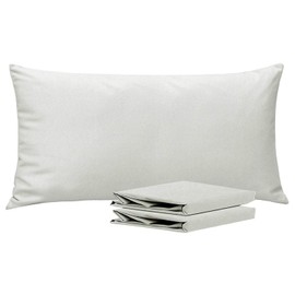 NTBAY Set of 2 cushion covers, 40 x 80 cm, 100% microfibre cushion cover, super soft pillowcase with zip, grey