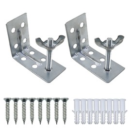 MEETOOT 2pcs Curtain Hardware Roman-Style L-Shaped Sunshade Roman Shade Wall L Bracket and Wingnut Ceiling or Wall Mount Brackets for Roman Shade Home Window Drapery Use
