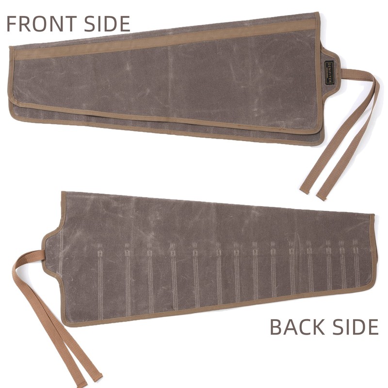 Tool Roll Up Organizer Bag, Heavy Duty 16oz Waxed Canvas