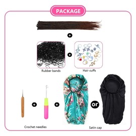 Thin 0.6cm Synthetic Dreadlocks Extension 20Inch 20 Strands Crochet Hair Long Crochet Braids Hip-Hop Style Soft Dreads Hair Extensions