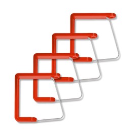 LifeChic Fermatovaglia da Tavolo, Confezione da 4 Pezzi – Rosso – Clip Ferma Tovaglia in Metallo e Plastica – Ideali per Interno ed Esterno, Giardino e Picnic