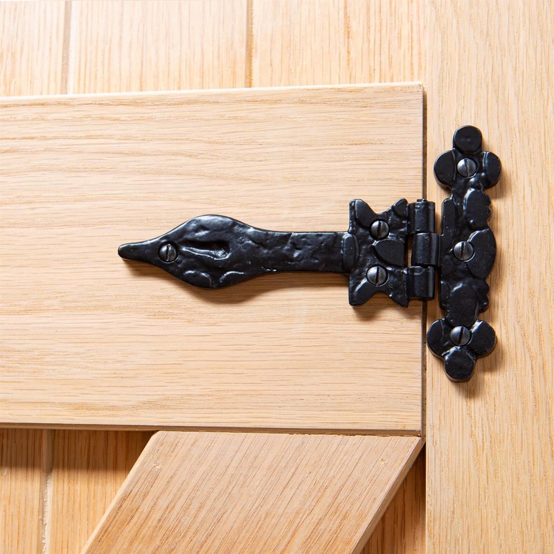 Hammer and Tongs - Ornate T-Hinge - W155mm - Black