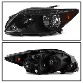 ACANII - For Black Smoked 2005-2007 Scion TC Headlights Headlamps Lights 05 06 07 Driver + Passenger Side