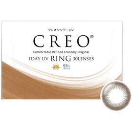 CREO UV Rings 30 Pieces 1 Box Natural Brown (1 Day Disposable Contact Lenses) (【PRW】-4.00) クレオワンデーUVリング30枚1箱 ナチュラルブラウン （1日使い捨て コンタクトレンズ ） (【PRW】-4.00)