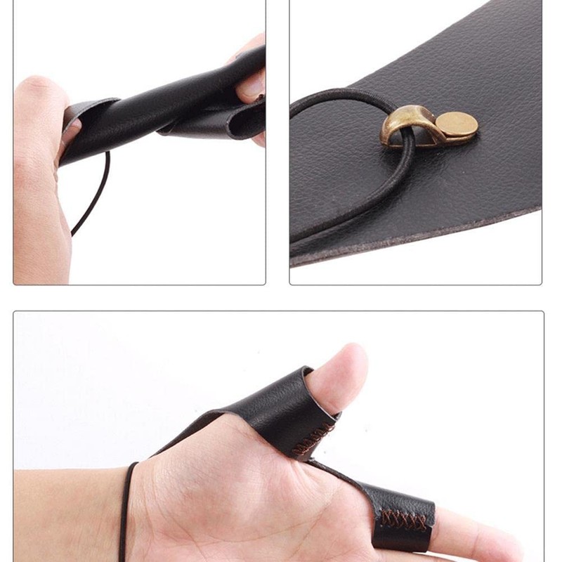 Haplws Archery Glove PU Leather Archery Shooting Glove for Left