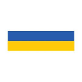 I Stand with Ukraine Sticker Vinyl Decal - We Stand with Ukraine Vinyl Sticker, Support Ukraine, Ukrainian Flag Bumper Sticker, VP410-10" x 3"