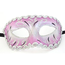 Griffin Trader Venetian Eye Mask Lavendar & Silver Costume Prom Party Mardi Gras