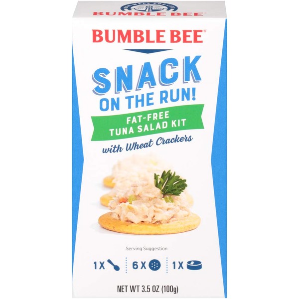 BUMBLE BEE Snack On The Run Fat-Free Tuna Salad Kit, 3.5 Ounce Boxes (Pack of 12)