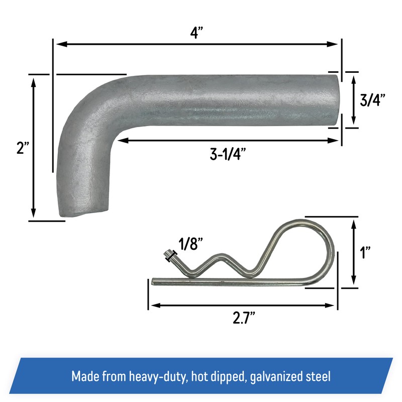 Floating Dock Hinge Connector Pin, 3-1/4" x 3/4" - Heavy-Duty