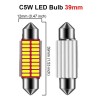 2 Pcs Led Festoon C5w Luz De Cortesia Placa Techo