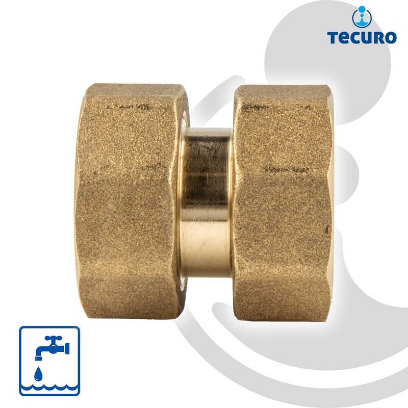 tecuro Screw connection thread fitting 3/4 x 3/4 inch (DN15),
