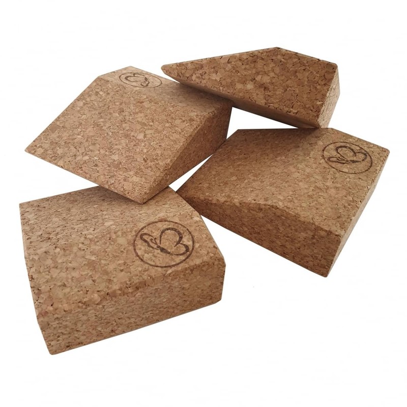 Yoga Cork Mini Wedge/Pocket size Cork Wedge, 100% Natural, Sustainable,