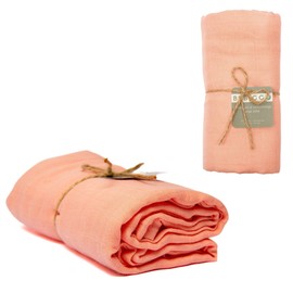 BEBICCO Swaddling Blanket/Baby Swaddle (Salmon Pink, 120 x 120 cm), c-e/0001