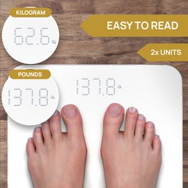 INEVIFIT Bathroom Scale, Highly Accurate Digital Bathroom Body Scale, Measures Weight up to 400 lbs. Includes Batteries
