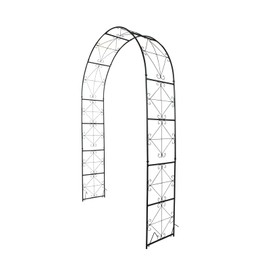 Metal Garden Arch Army Green Garden Arbor Outdoor Wedding Arches Arbor Indoor Garden Arches for Wedding Party and Gardens 7'2" High X 4'5" Wide Black