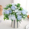 4 Pack Artificial Peony Silk Flower Hydrangea Fake Bouquet Elegant