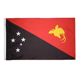 Papua New Guinea Flag Nylon 4 ft. x 6 ft. - Made in the USA from Flags Unlimited