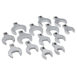 Grip 14 pc 1/2" Jumbo Crowfoot Wrench Set SAE - Sizes from 1-1/16" to 2" with Storage Tray - Chrome Plated Carbon Steel