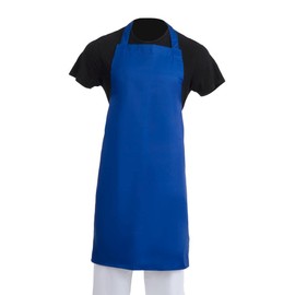 Whites Chef's Cook's Polycotton Long Bib Apron, Royal Blue, Professional and Home Kitchen, Machine Washable, Size: 711(W) x 965(L)mm | A542