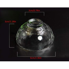 Tibetan Buddhist Water Offering Bowl - Mini Tibetan Meditation Altar Buddhist Transparent Offering Bowl, Yoga Meditation Altar Tibetan Buddhist Supplies Offering Bowl / 2.36" Diameter