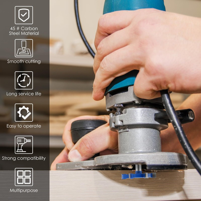 Flattening Router Bit 1/2 Shank, 2-1/2" Cut Dia, 6 Flute