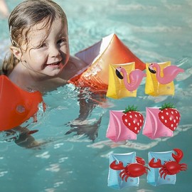 Thick Inflatable Cartoon Swimming Arm Floats for Kids - Buoyancy Sleeves Uni LF873 Free Size / Cherry 135g Kids Stereo Arm Float 15ea
